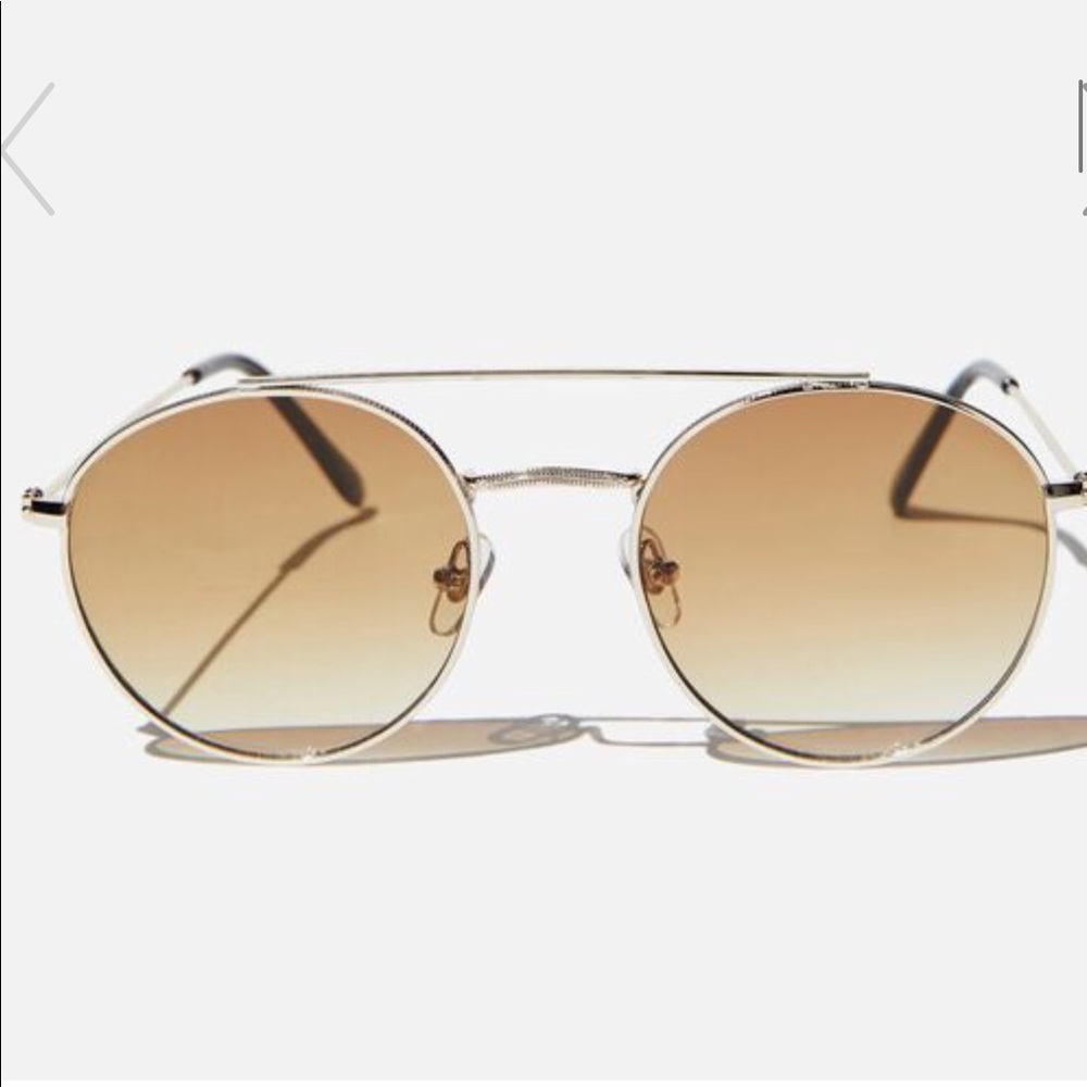 - cotton on round aviation sunglasses in amber new